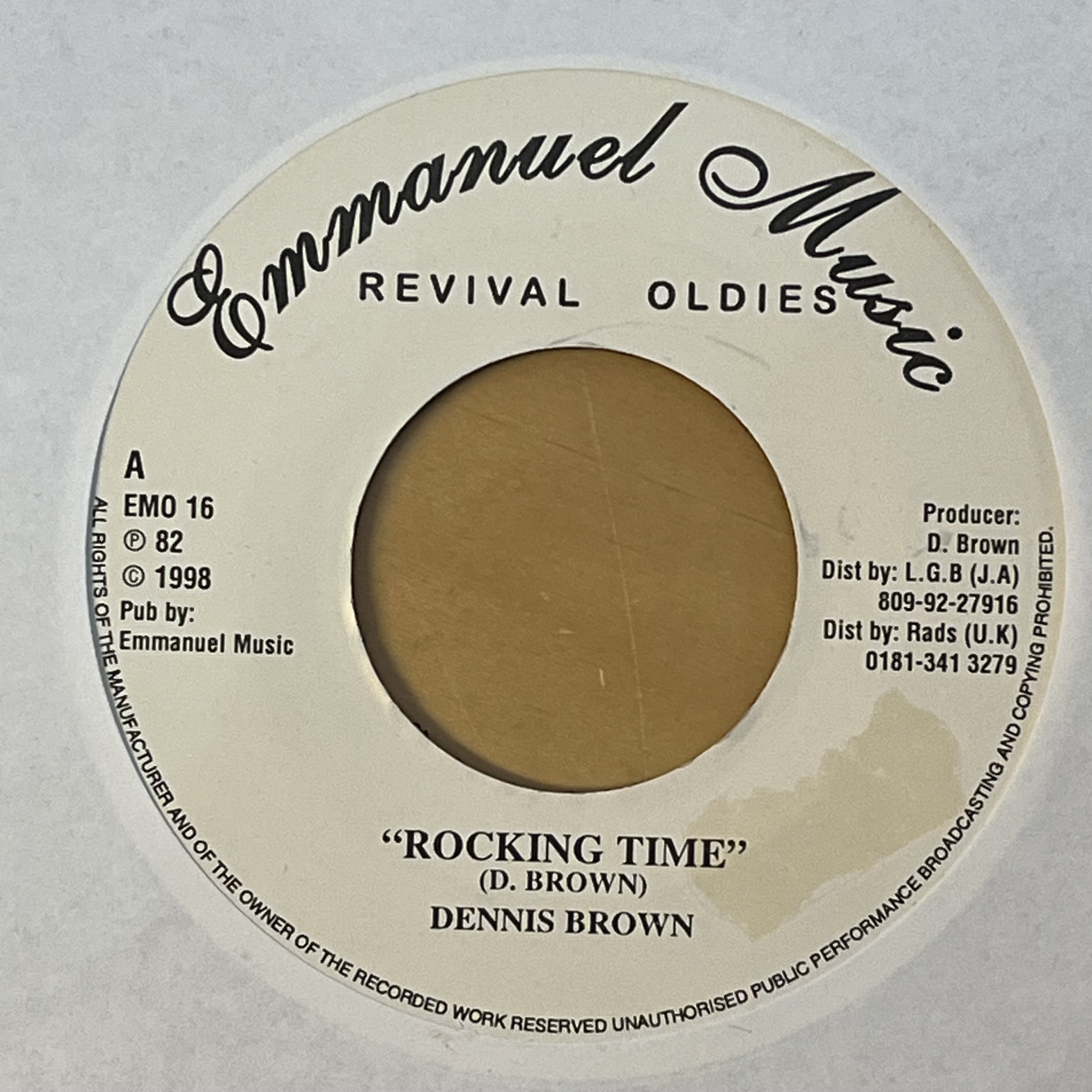 Dennis Brown – Rocking Time/Caress Me Girl