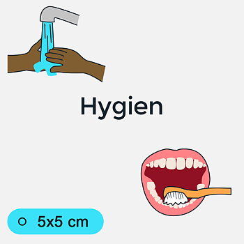 Bildstödsbilder Hygien, 5x5 cm
