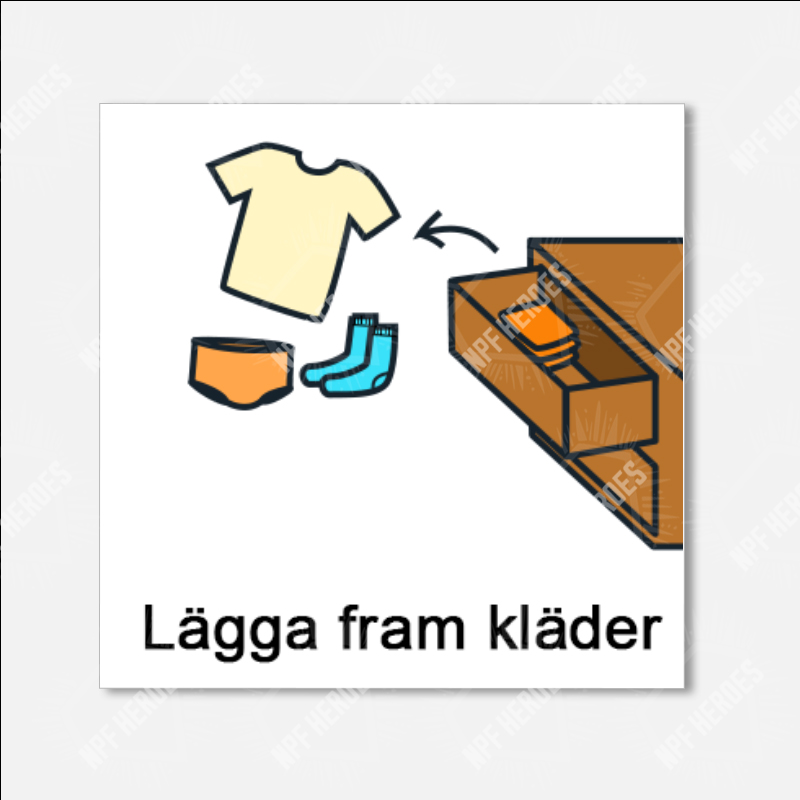 Bildstödsbilder Morgon och läggdags, 5x5 cm - 16