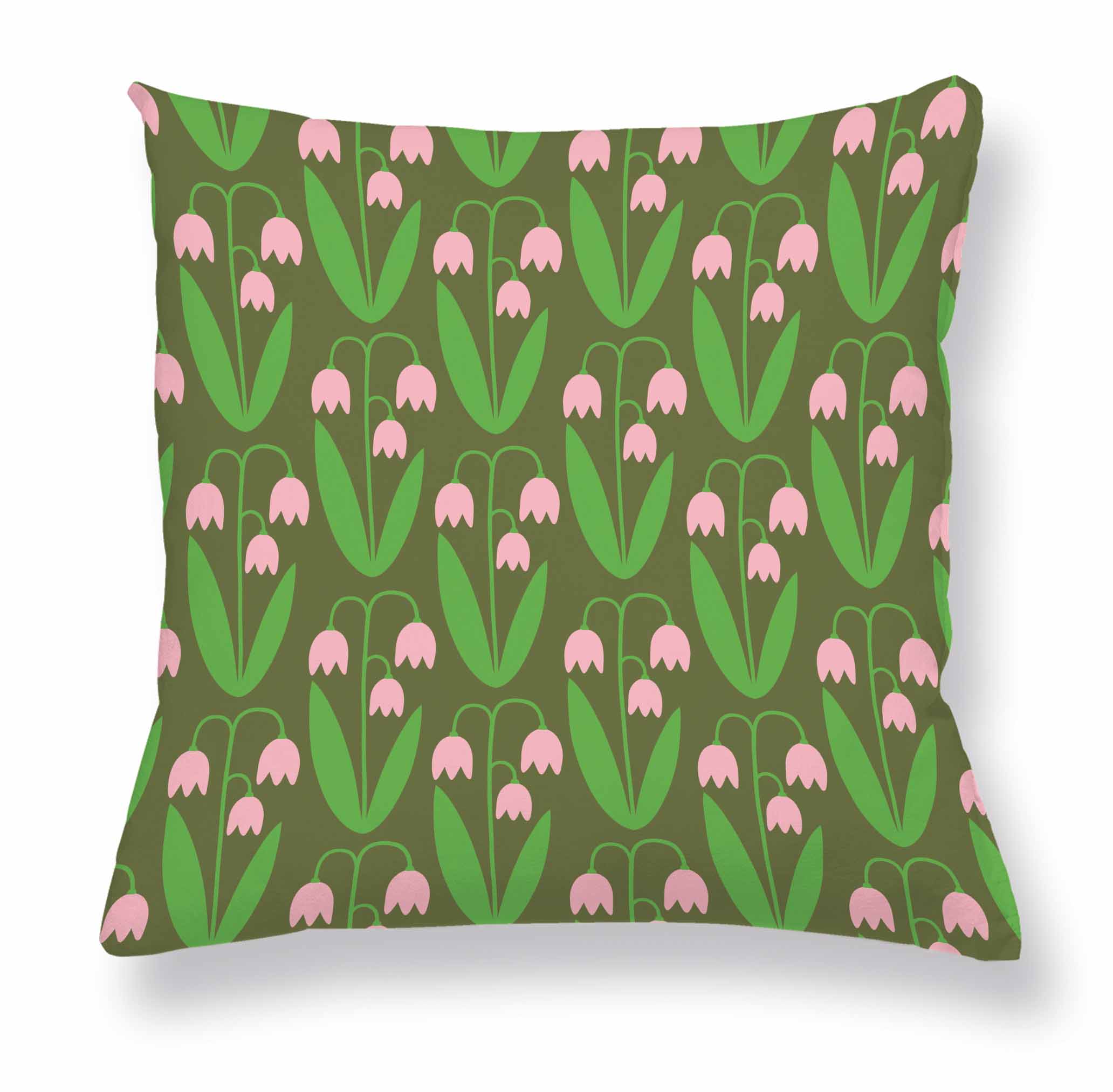 Cushion cover retro LINNEA GREEN in linen