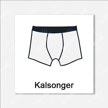 Bildstödsbilder Kläder, 5x5 cm