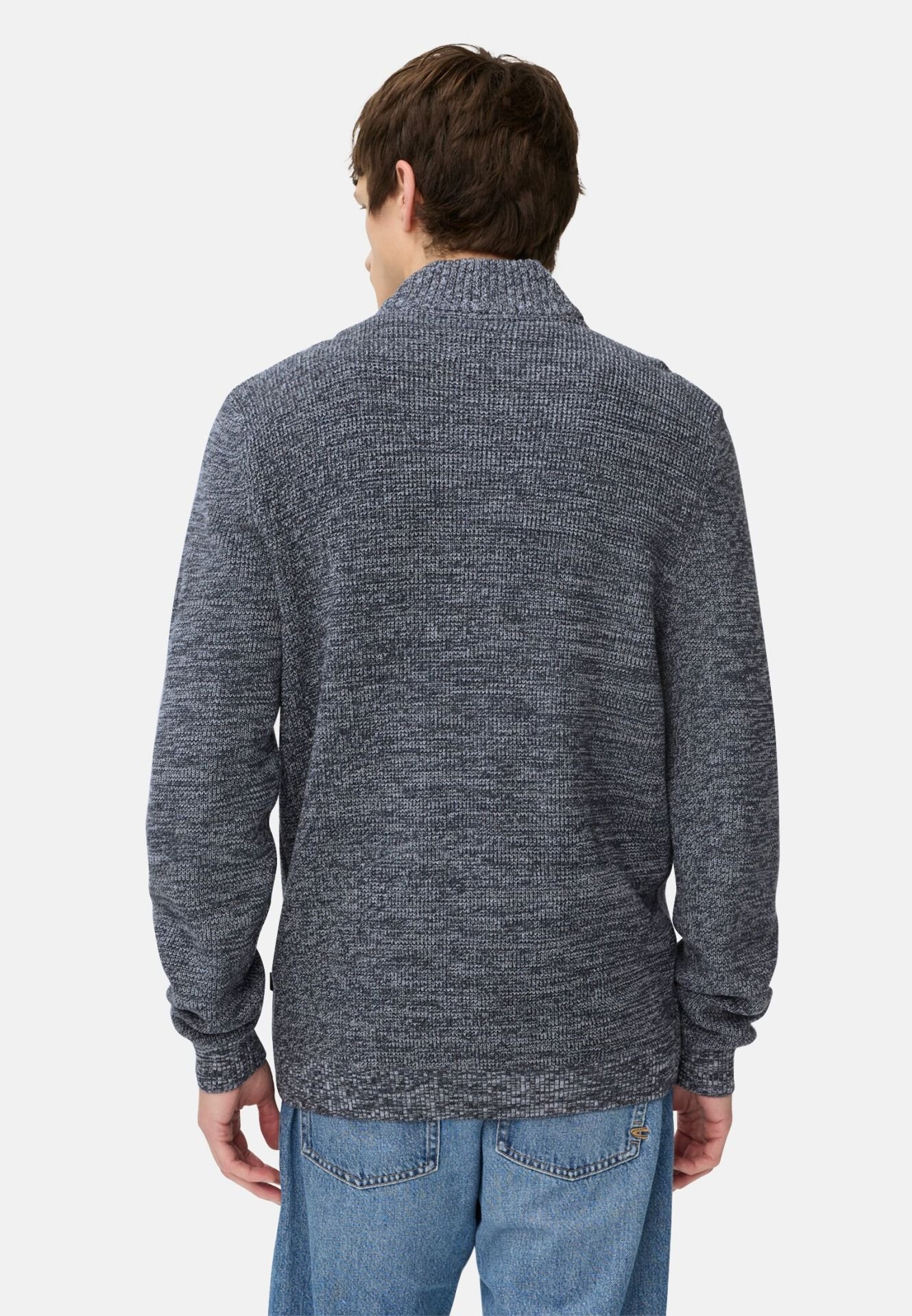 Cardigan med dragkedja, blå från camel active,  - 4