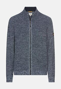Cardigan med dragkedja, blå från camel active, 