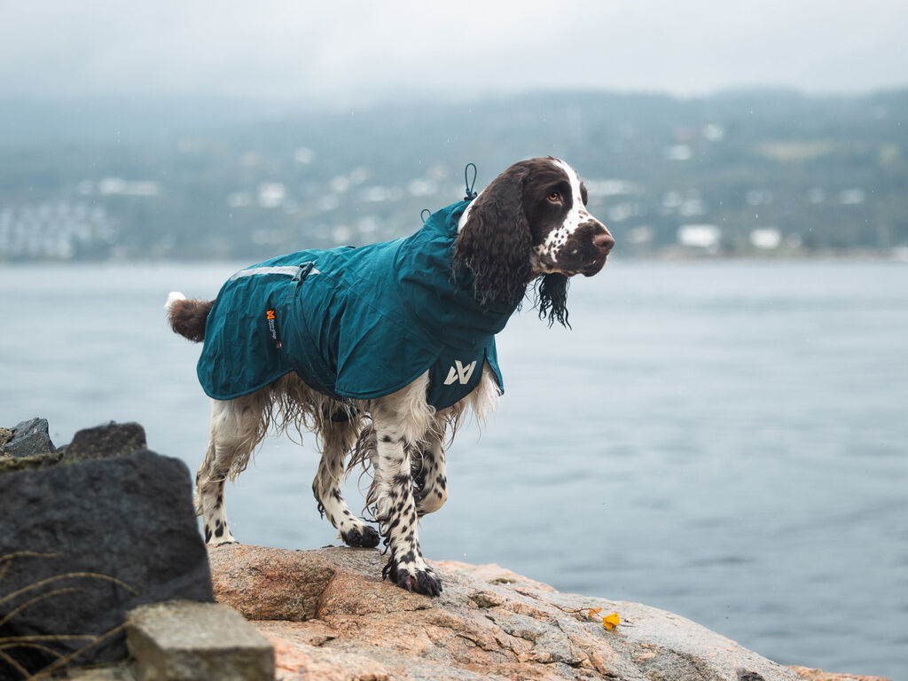 Non-Stop Dogwear Fjord Lined Raincoat - Dark Teal - recycled material