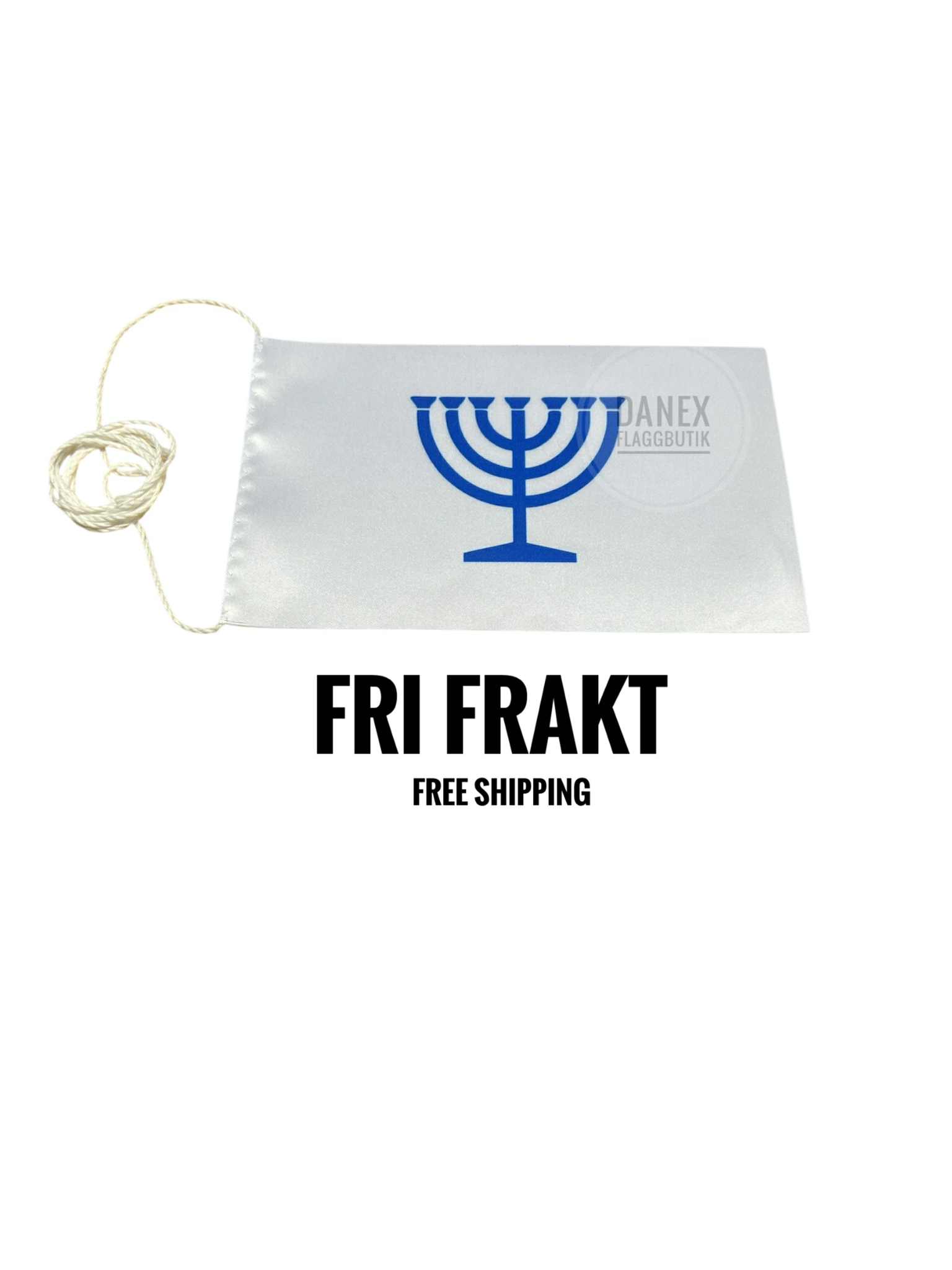 Judisk ( menorah ) bordsflagga - 10x16 cm