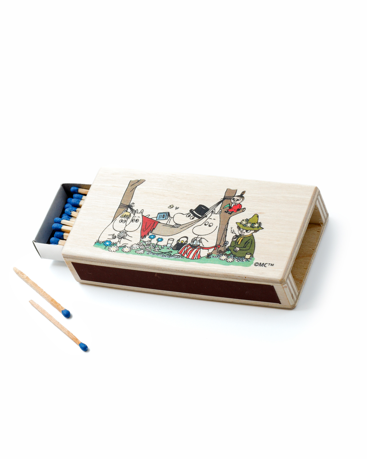  Tändsticksask i trä, Mumin 
