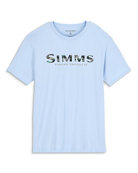 Simms Shroud Fill Logo T-Shirt Sky Blue