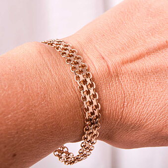 Gold bracelet X-link18,5cm Vintage