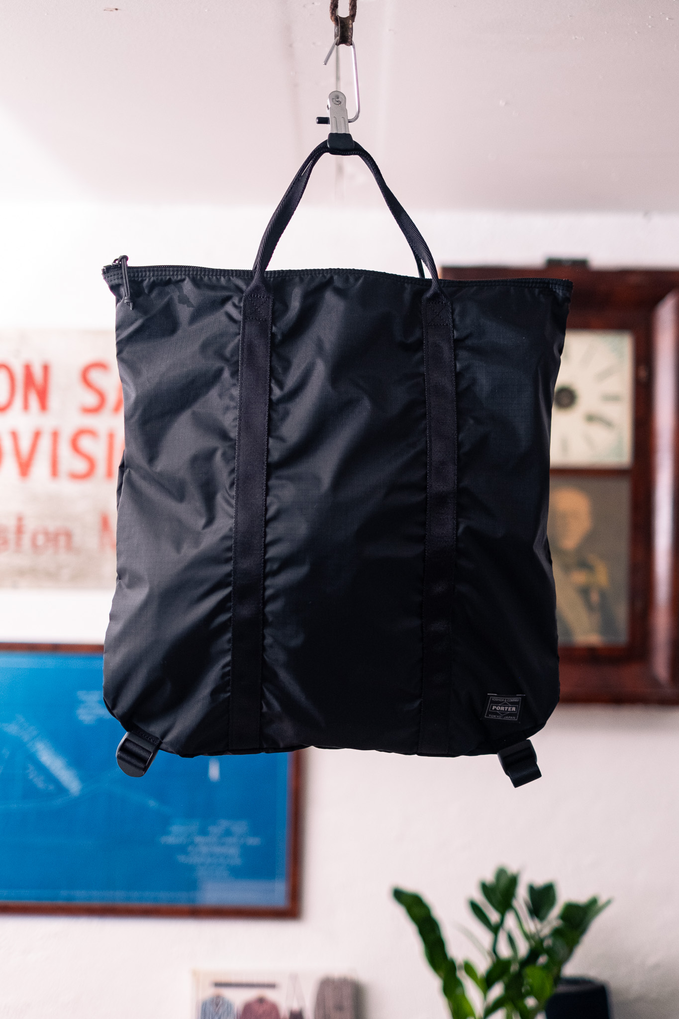Porter Yoshida - Flex 2Way Tote Bag Black