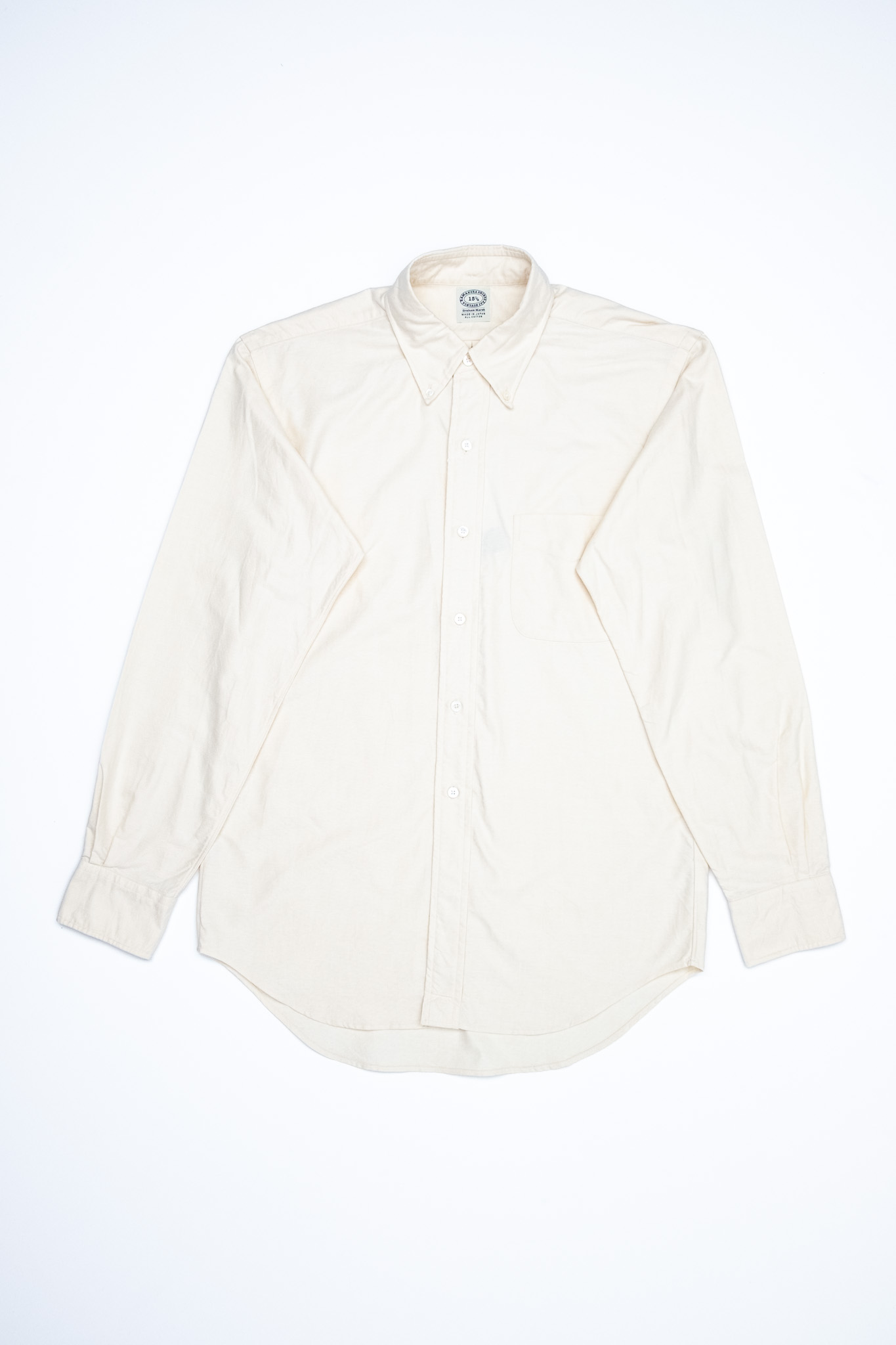Kamakura - Vintage Ivy Fit Button Down Oxford Shirt Ecru - 3