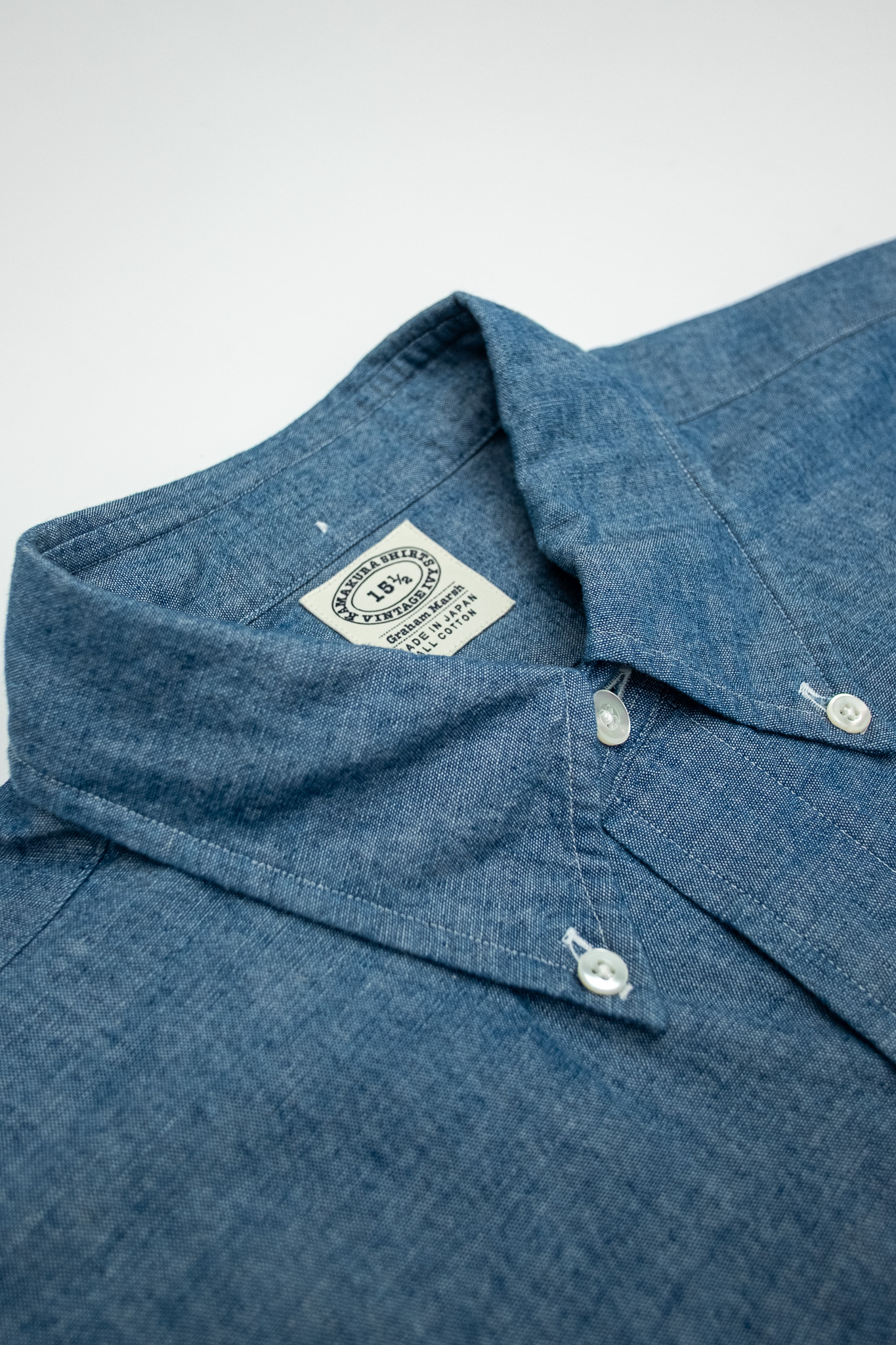 Kamakura - Vintage Ivy Fit Button Down Oxford Shirt Chambray - 2