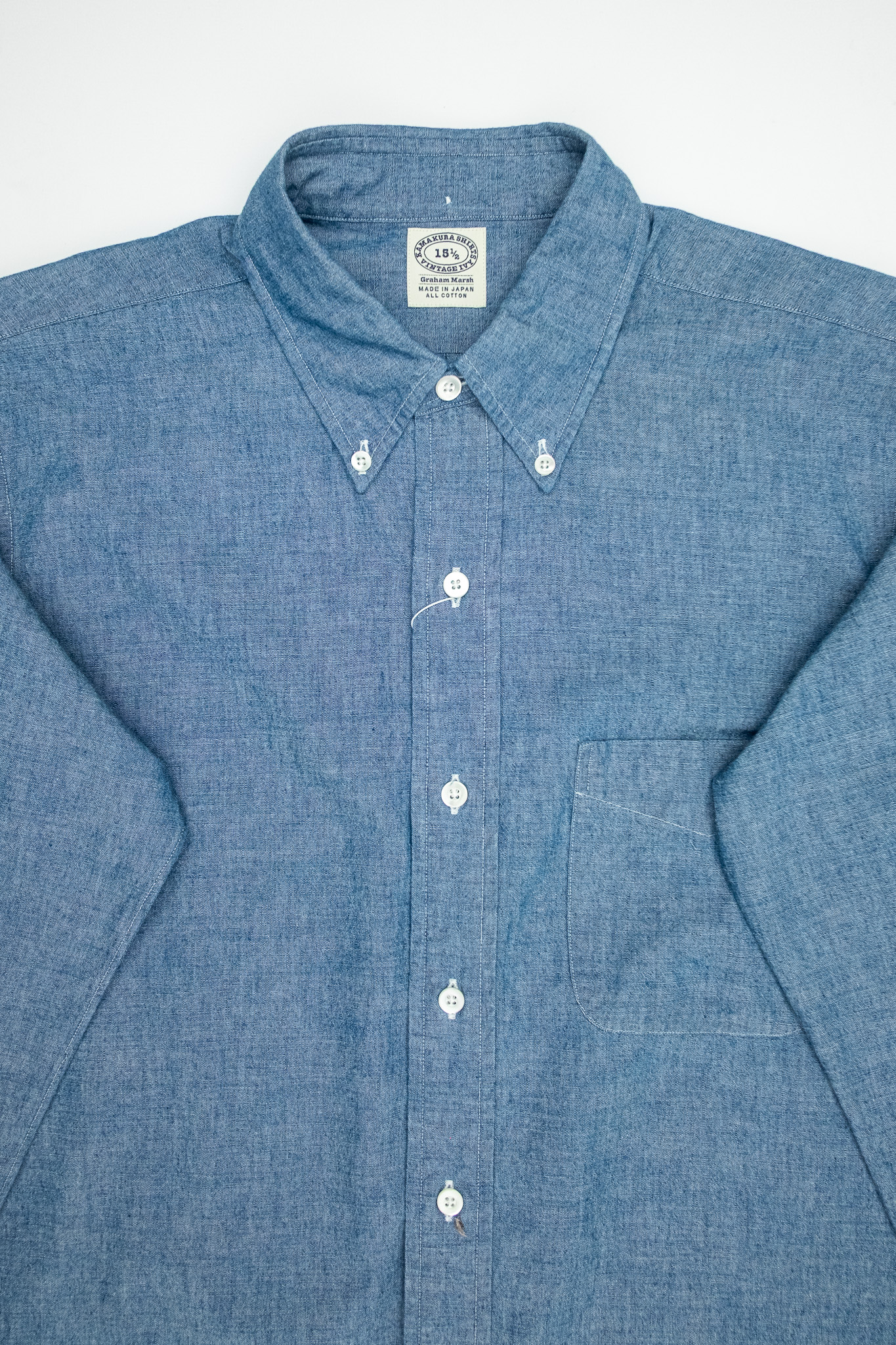 Kamakura - Vintage Ivy Fit Button Down Oxford Shirt Chambray - 4