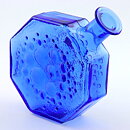 ナニー・スティル Stella Polaris ステラポラリスシリーズ 八角形の青いガラスの花瓶 Vase 1967年  19cm (2)