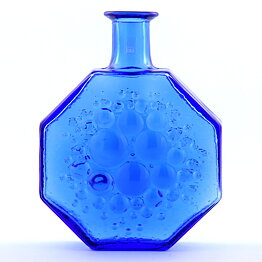 Nanny Still (Stella Polaris 1967) Blue Octagon Vase 19 cm (2)