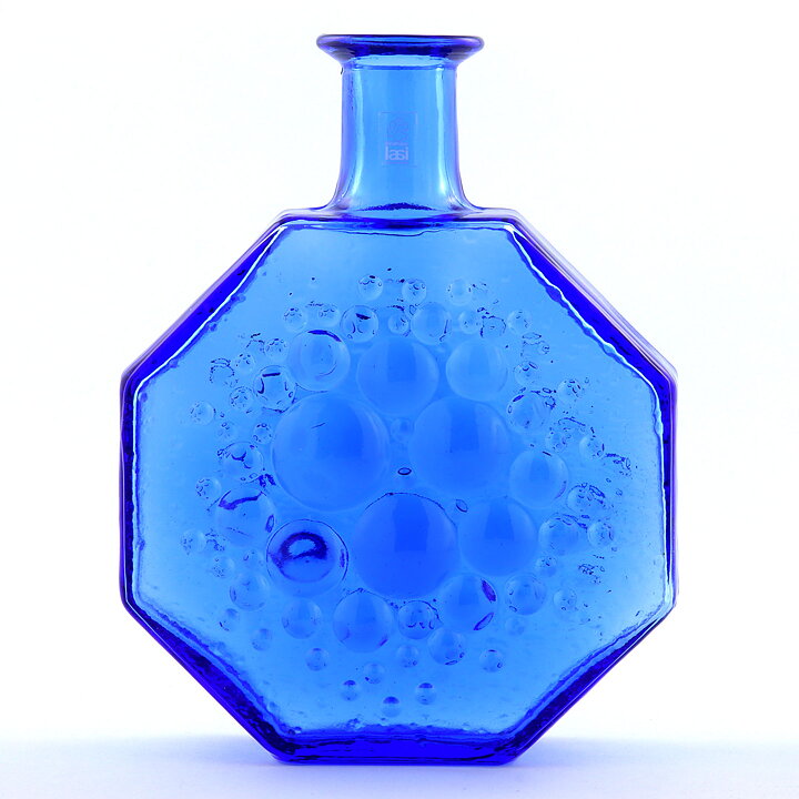 Nanny Still (Stella Polaris 1967) Blue Octagon Vase 19 cm (2)