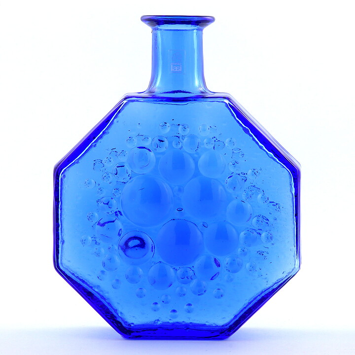 Nanny Still (Stella Polaris 1967) Blue Octagon Vase 19 cm (2)