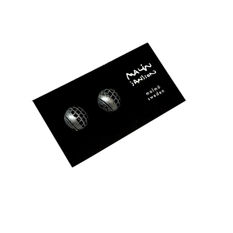 Örhängen - DOT -svart/silver