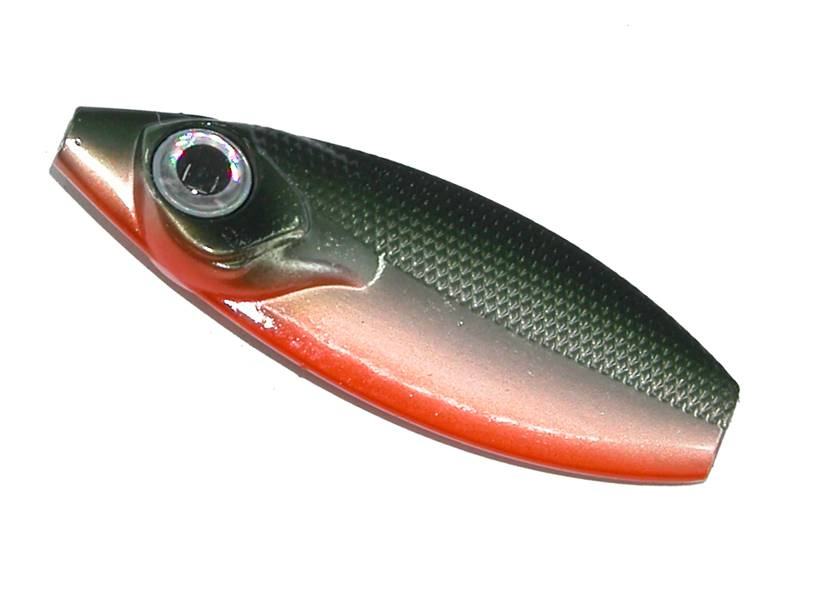 Inline skeddrag från armada på 8gram för putandtakefiske efter regnbåge, färg  orange regnbåge
