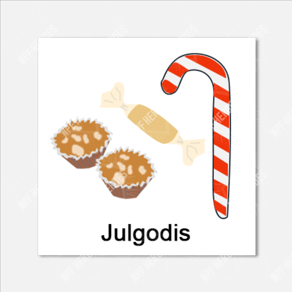 Bildstödsbilder Jul, 3x3 cm - 33