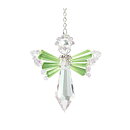 Solid Oak Crystal Angel Ornament Kit - August "peridot"
