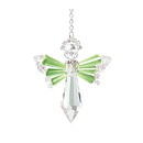 Solid Oak Crystal Angel Ornament Kit - August "peridot"