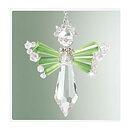 Solid Oak Crystal Angel Ornament Kit - August "peridot"