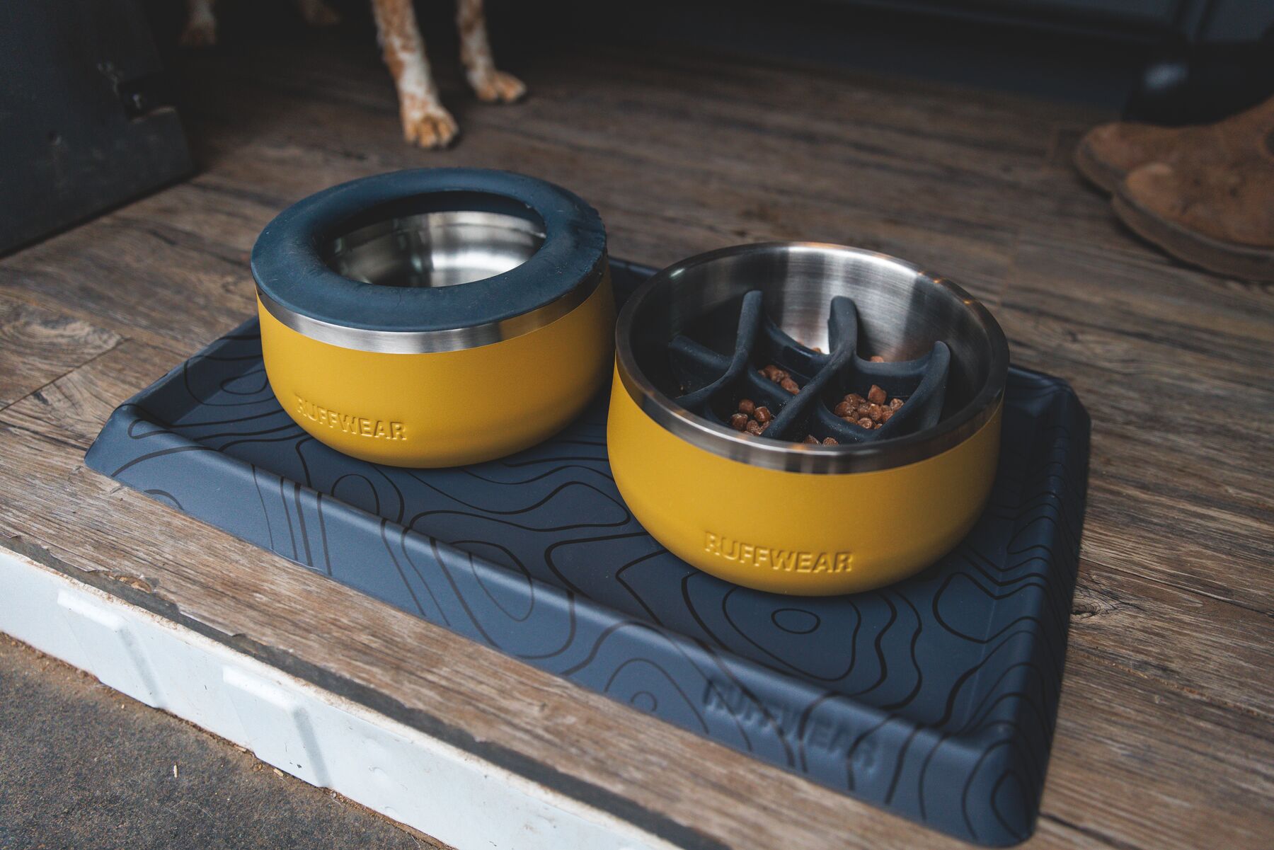 Ruffwear Basecamp Anti-Splash Ring for Food Bowl - Basalt Gray - effective