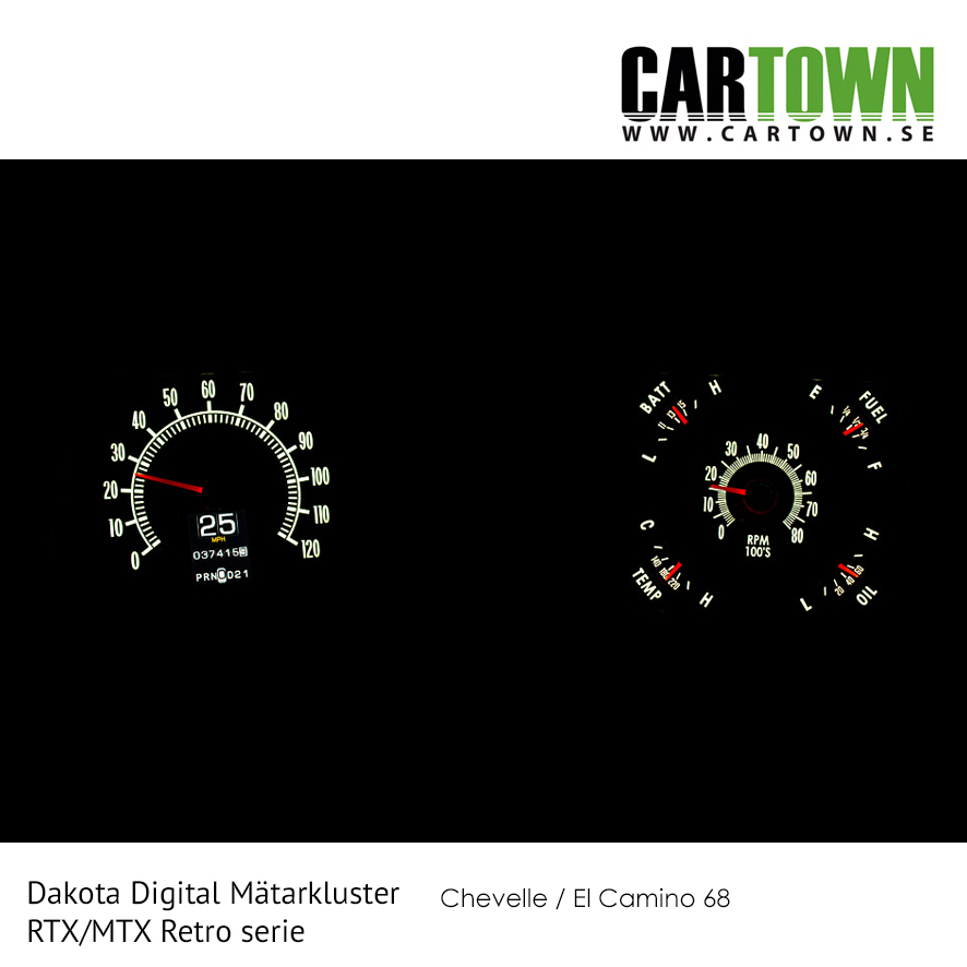 Mätarkluster Chevrolet 1968 Chevelle/El Camino RTX/MTX - 5