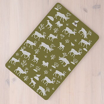 Schneidebrett Rentierglück Olive