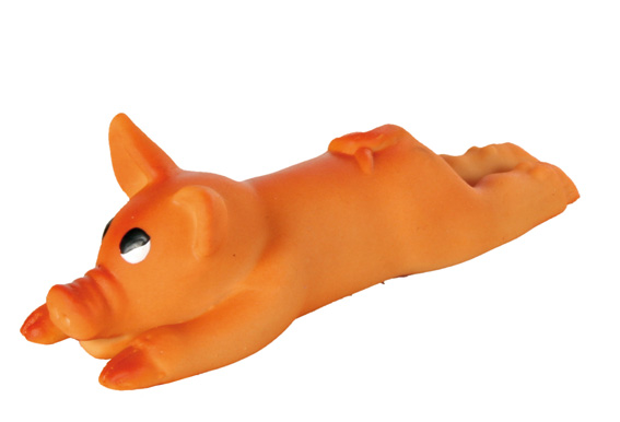 Trixie Pig Lying Dog Toy, Latex - 13 cm