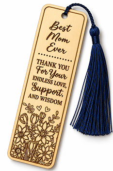 Bokmärke i trä – Thank you for your endless love | Present till mamma