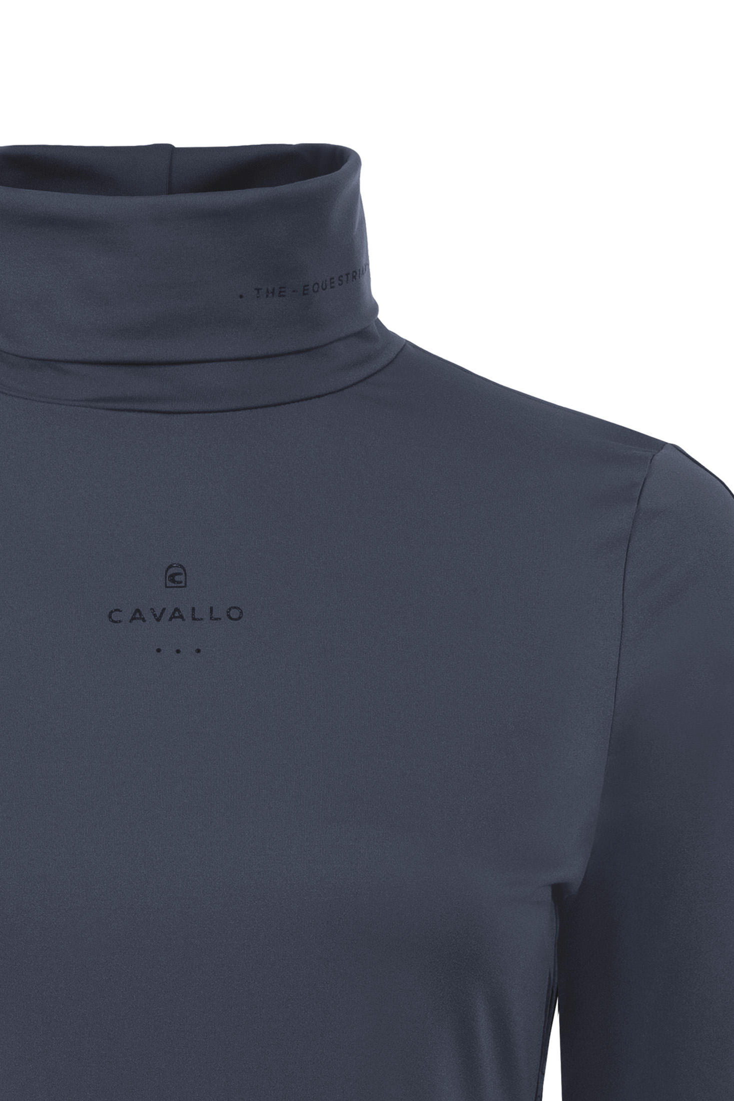 CAVALRACINA Long-Sleeved Turtleneck - Dark Blue - stretchy