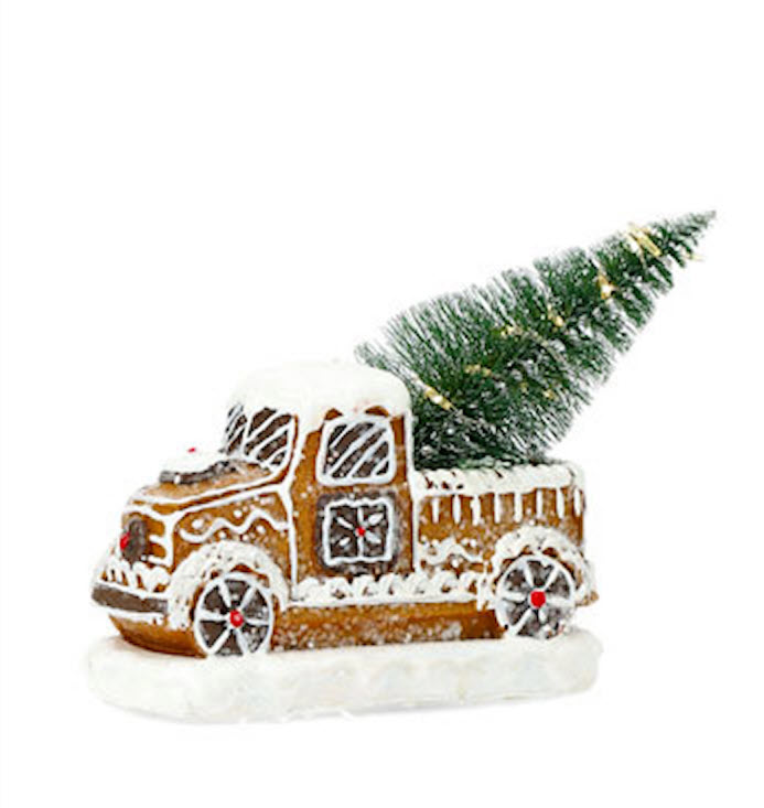 LED Lykta Pepparkakslastbil, 11 cm