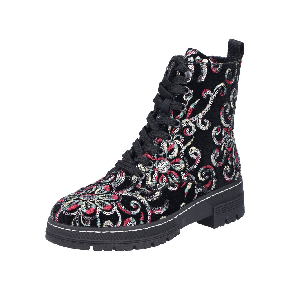 Rieker Damboots Fleecefodrad Blommig