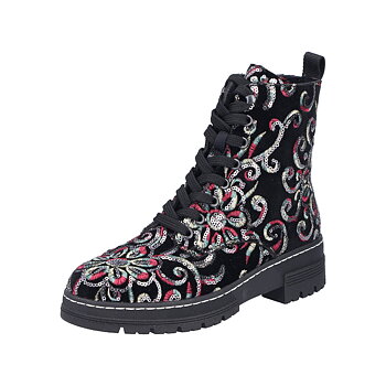 Rieker Damboots Fleecefodrad Blommig