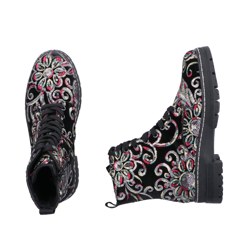 Rieker Damboots Fleecefodrad Blommig - 8