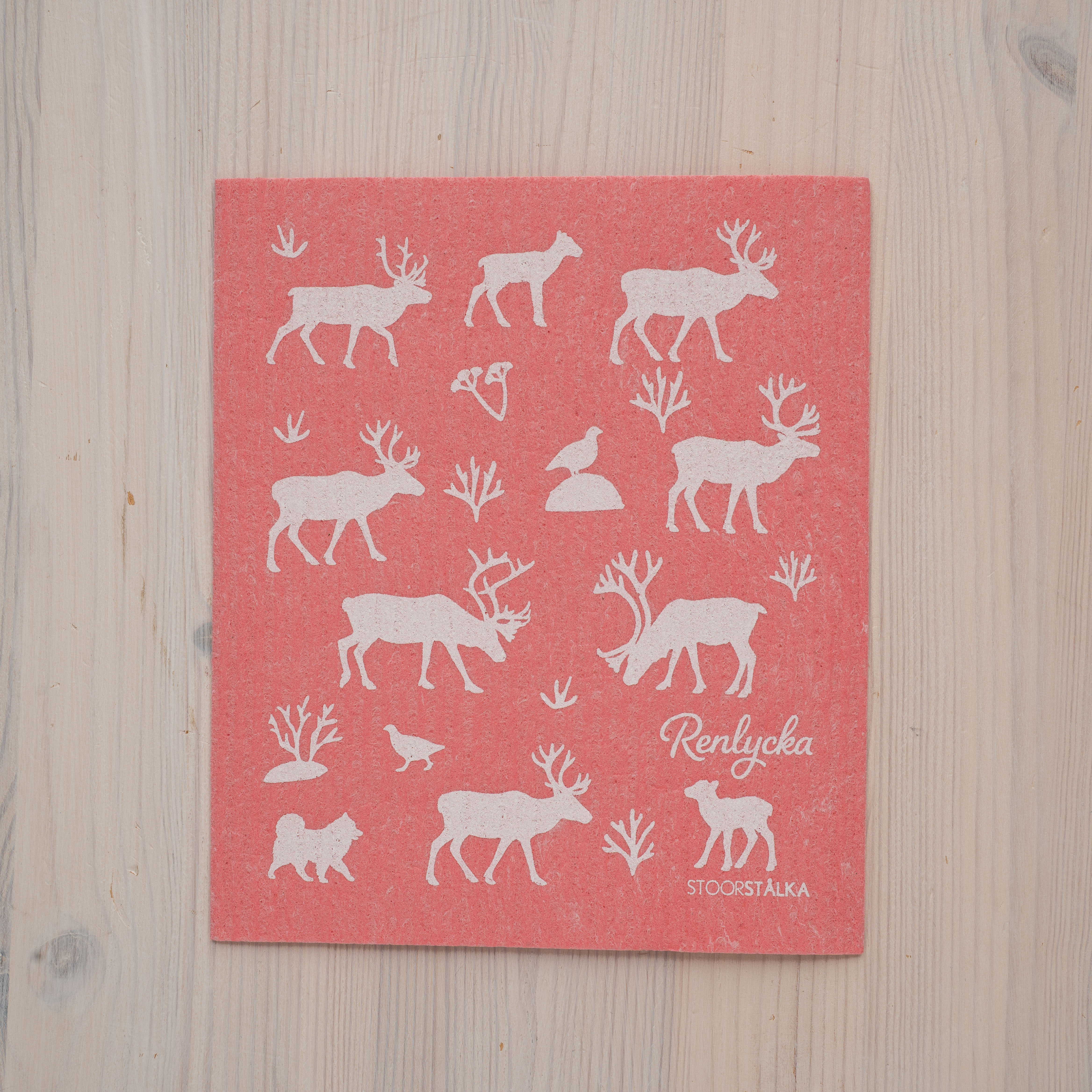 Diskcloth Reindeer Luck red
