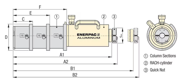 Enerpac Sprintutdragare PPH66 / 66 Ton - 3