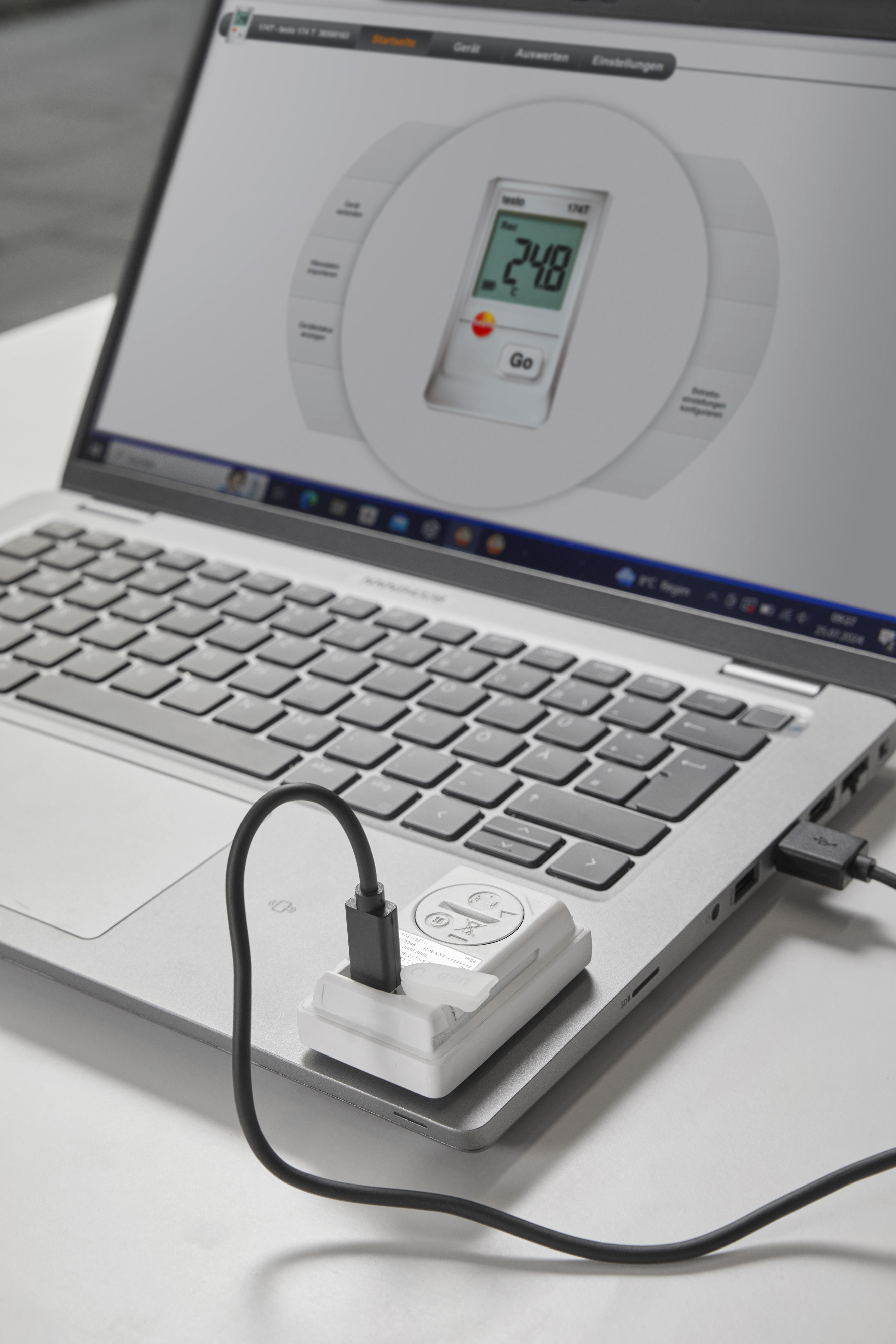 Testo 174 T – mini-temperaturlogger med USB-C (vit) - 5