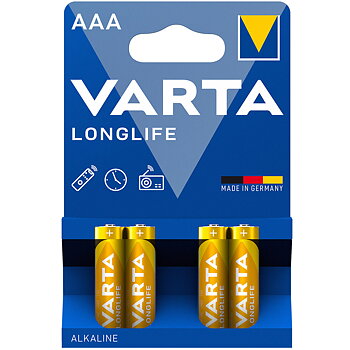 Varta Longlife AAA-batteri i 4-pakning