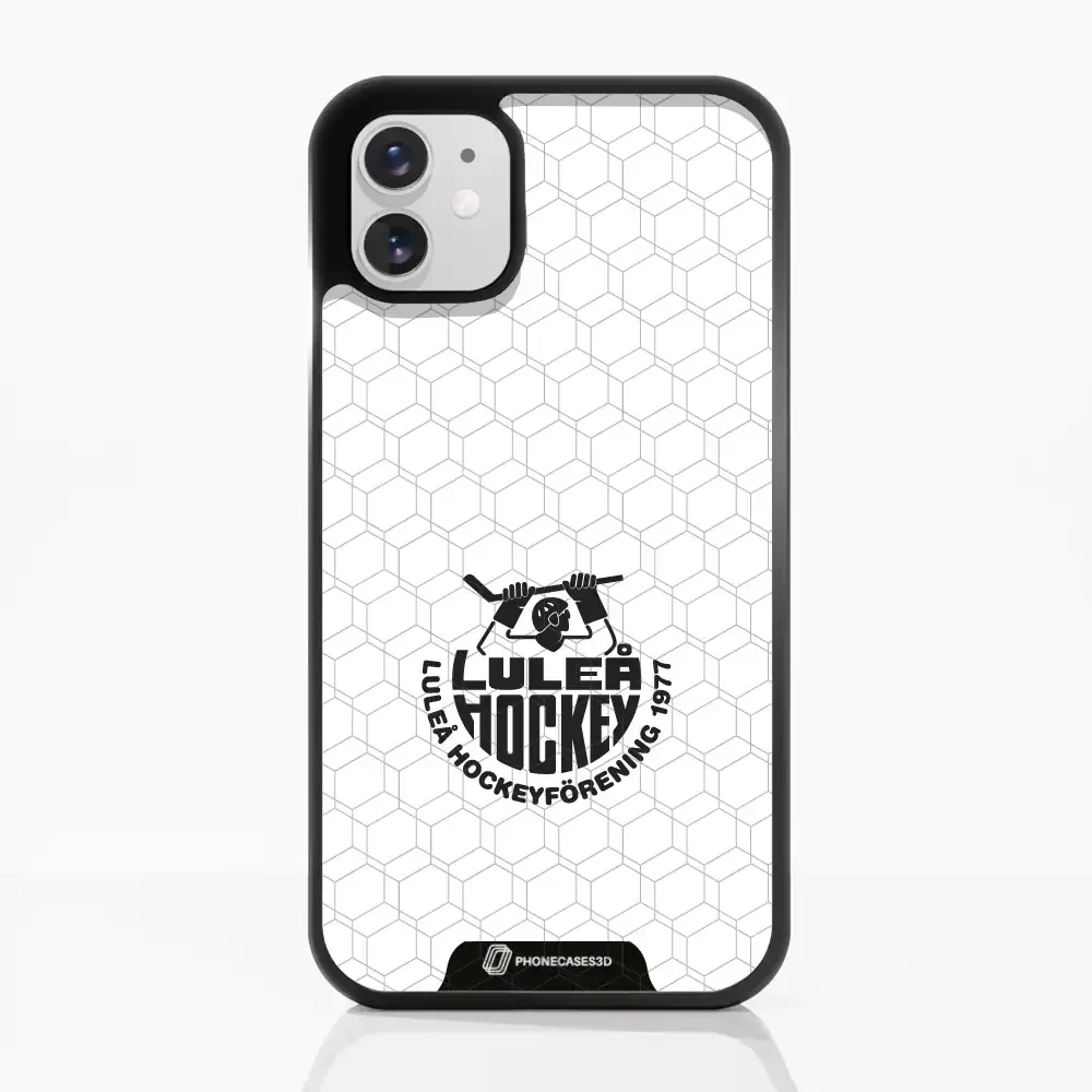 Luleå Hockeys Officiella Vita 3D-Mobilskal med Emblem