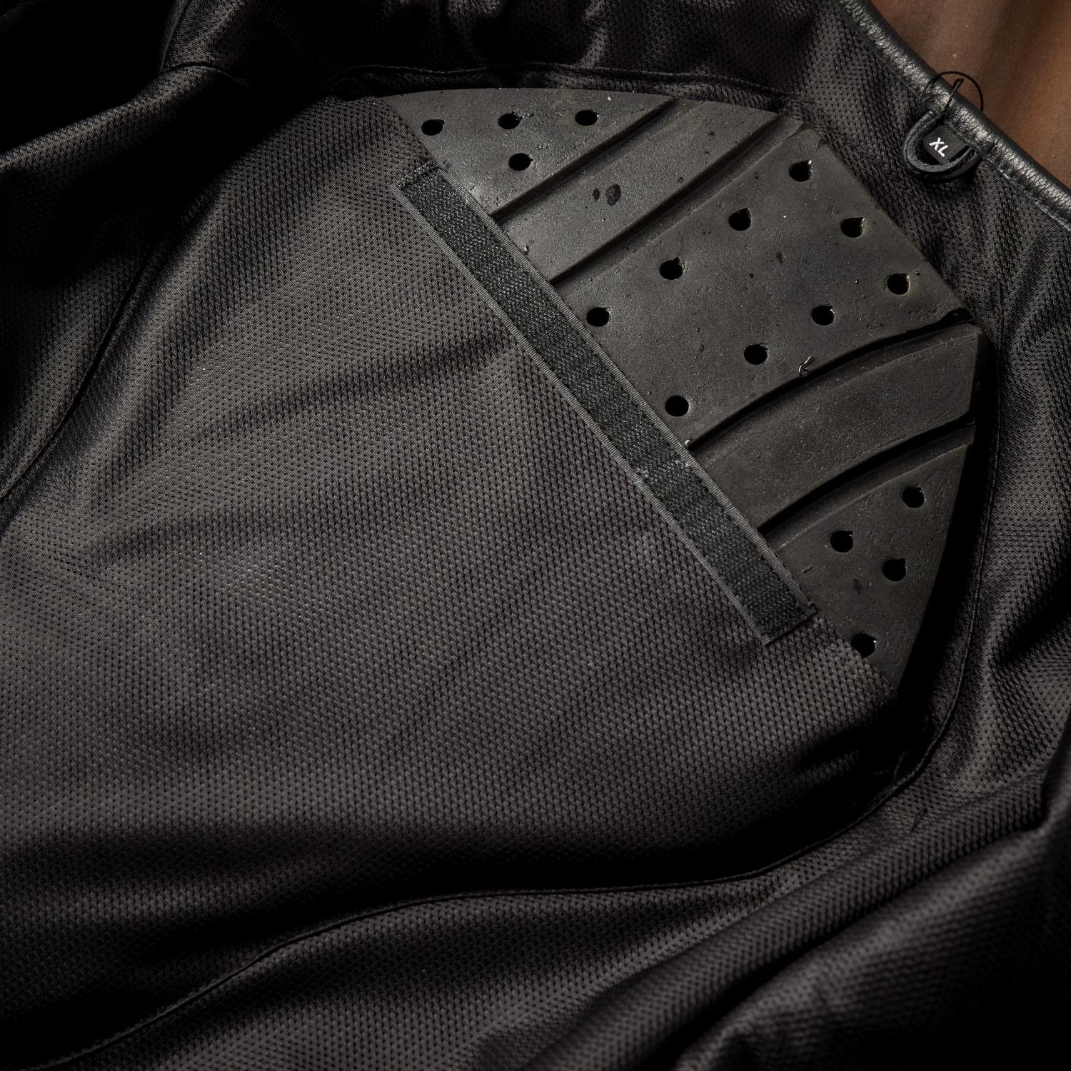 MOE'S HILLS BOBBER'S LEATHER RIDING VEST – BLACK-GREY - 5