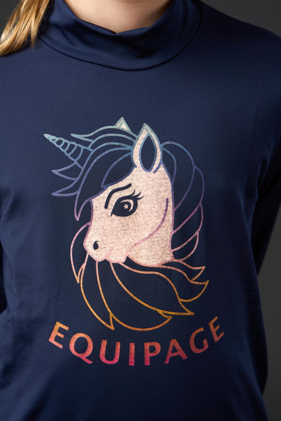 Equipage Junior Vella Unicorn Sweater - Navy - 2