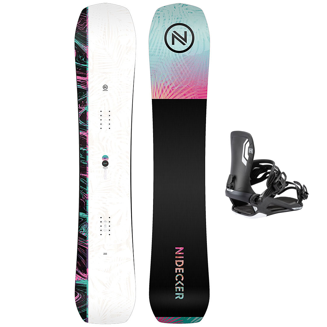 Nidecker Snowboard Set - Venus 147 + Nitro Talent Black M
