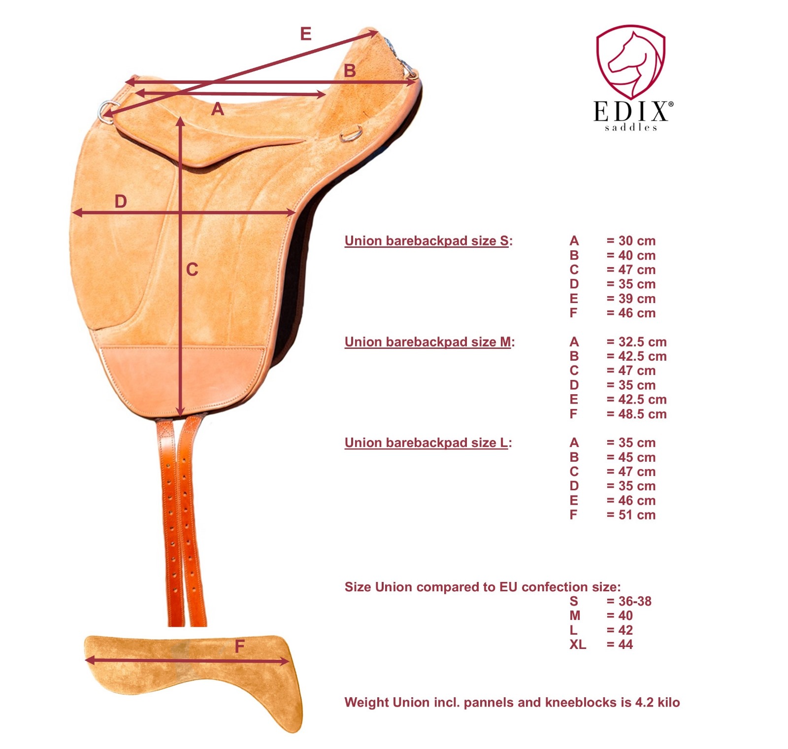 EDIX® Union, ridpad / barbackasadel, mocka, svart - 9