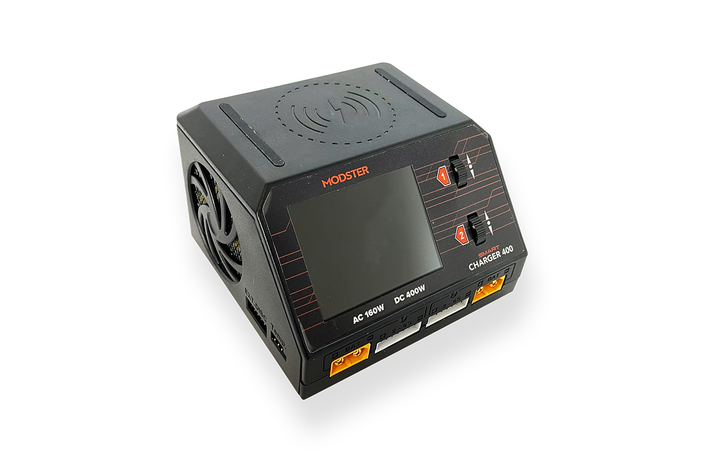 MODSTER Charger AC/DC Smart Duo Charger 400W 10A 2x6S Lipo with integrated power supply