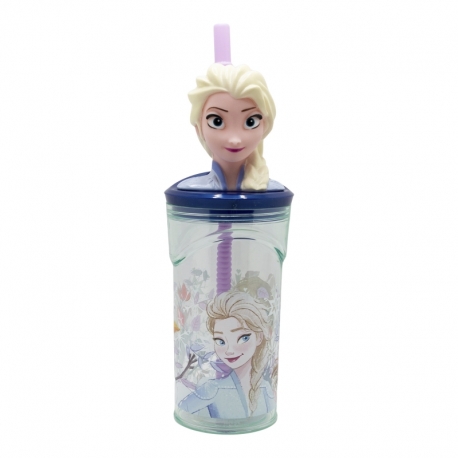 Frost Disney Mugg med Sugrör 3D Elsa ST