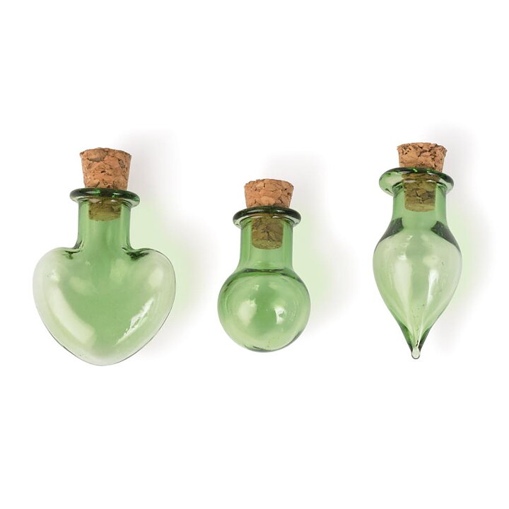 Solid Oak Steampunk Glass Accents - Fancy Bottles