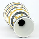 Alf Jarnestad (Alfa 1957) Modern Hourglass Vase with Yellow/Black Decor 17 cm