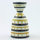Alf Jarnestad (Alfa 1957) Modern Hourglass Vase with Yellow/Black Decor 17 cm